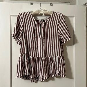 Madewell peplum top, medium